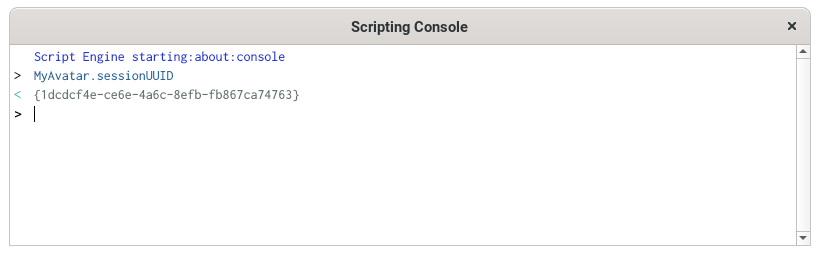 Scripting console